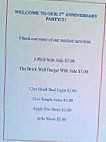 The Brick Wall Pub Grill menu
