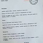 La Table De L'ours menu