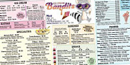 Ice Cream Bandits menu