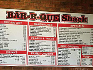Barbecue Shack menu