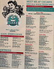 Oscar's Restaurant menu