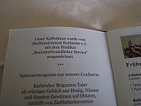 Kaffeehaus Schmidt menu