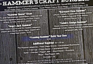 Hammers Pub And Grub menu