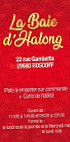 La Baie D'halong Roscoff menu
