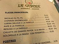 Sidreria Asador La Gabarra menu