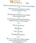 Le Train Bleu menu