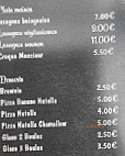 L P Pizza menu