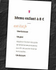 Chalet Du Lac menu