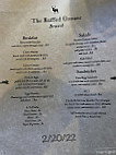 The Ruffed Grouse menu