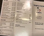 Sami's Pizza And Pasta menu