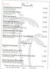 Restaurant les Palmiers menu
