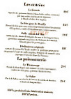 Le Savignois menu