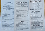Rox City Grill menu