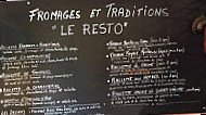 Fromages Et Traditions menu