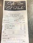Café El Hacho menu