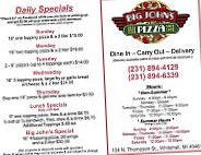 Big Johns Pizza menu