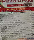 Pizza D'aqui menu