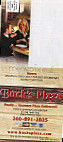 Buck's Pizza menu