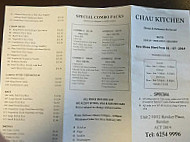 Chau Kitchen menu