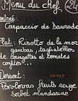 Brasserie La Part Du Diable menu