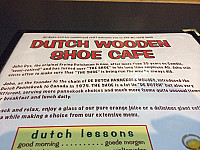 Dutch Wooden Shoe Cafe menu