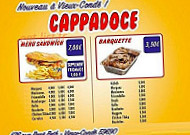 Cappadoce menu