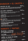 El Chivito menu