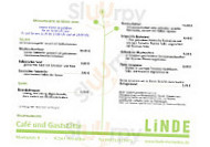 Linde Cafè Und Gaststatte menu