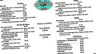 Box Car Cafe menu