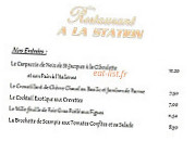 A La Station menu