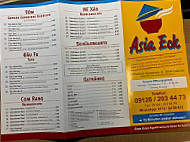 Asia Eck menu