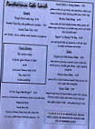 Panthertown Cafe menu