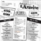 L'ardoise menu