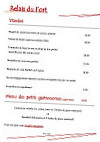 Relais Du Fort menu
