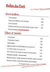 Relais Du Fort menu
