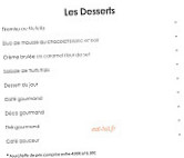 Côté Ardoise menu