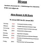 Mirage menu