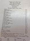 Poplar Grove Mini Mart menu