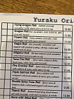Yuraku Japanese menu