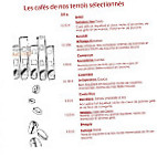 La Caféothèque menu