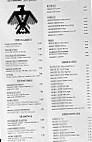 Thunderbird Lodge menu
