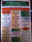 Ebeneezer's Eatery Irish Pub menu