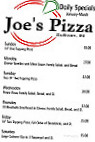 Joe's Italian Food menu