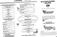 Watershed Cafe menu