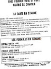 Chez Foucher Mere & Fille menu