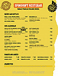 Spindrift Restobar Panglao menu