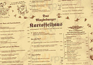 Sudenburger Kartoffelhaus menu