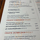 Chan Restaurant menu