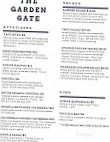 Garden Gate menu