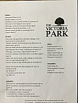 The Victoria Park menu